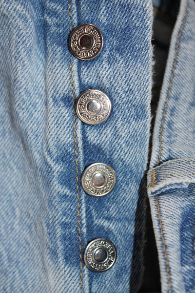 Levi Strauss & Co Mens Straight Jeans Light Blue High Rise Button Fly Size 25