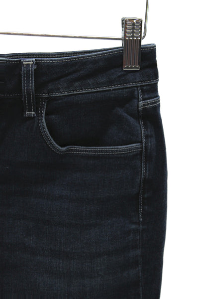 L Agence Women Skinny Ankle Jeans Dark Blue Mid Rise Size 25