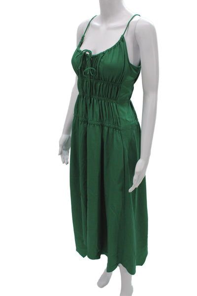Proenza Schouler White Label Women Green Maxi Sundress Sleeveless Size 2