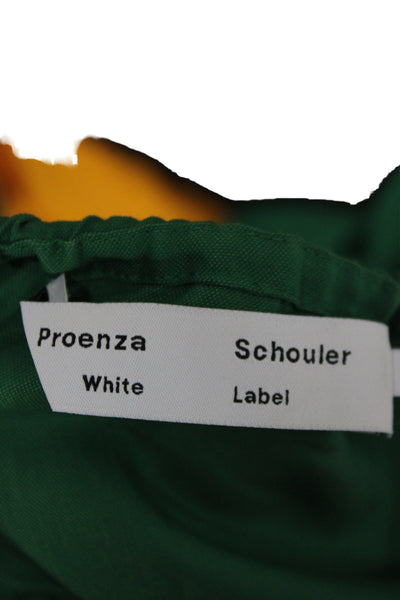 Proenza Schouler White Label Women Green Maxi Sundress Sleeveless Size 2