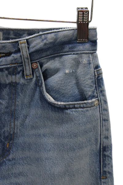 Citizens of Humanity Unisex Light Blue High Rise Mom Straight Jeans Size 24
