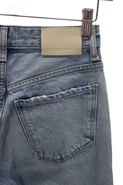 Citizens of Humanity Unisex Light Blue High Rise Mom Straight Jeans Size 24
