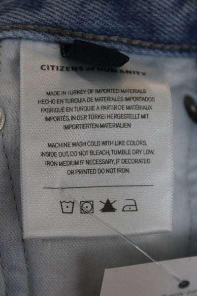 Citizens of Humanity Unisex Light Blue High Rise Mom Straight Jeans Size 24
