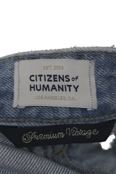 Citizens of Humanity Unisex Light Blue High Rise Mom Straight Jeans Size 24