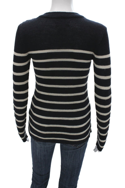 Isabel Marant Etoile Unisex Dark Blue Striped Pullover Long Sleeve Size 36