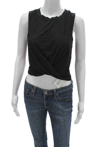 Beyond Yoga Womens Cropped Tank Black Crew Neck Sleeveless 94%Poly Size M