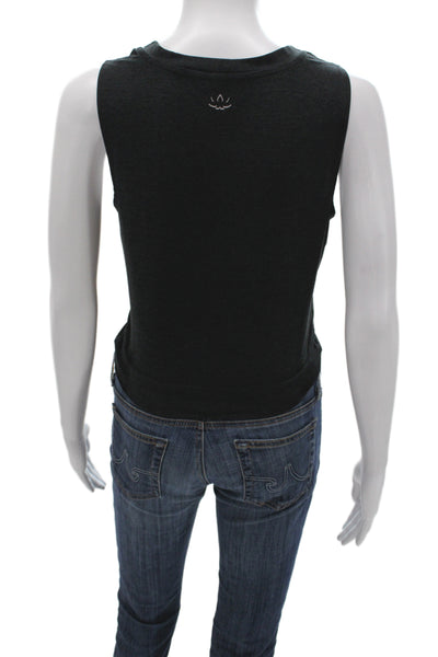 Beyond Yoga Womens Cropped Tank Black Crew Neck Sleeveless 94%Poly Size M