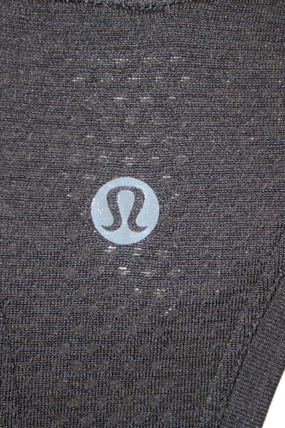 Lululemon Womens Black Cotton Basic Sleeveless Round Neck Tank Size 2