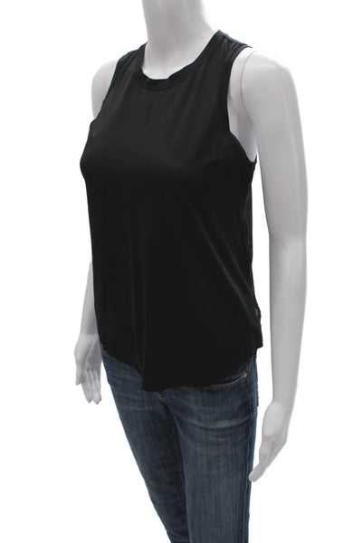 Lululemon Womens Black Basic Sleeveless Tank Polyester Crew Neck Size 4