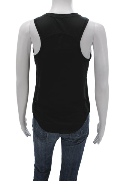 Lululemon Womens Black Basic Sleeveless Tank Polyester Crew Neck Size 4