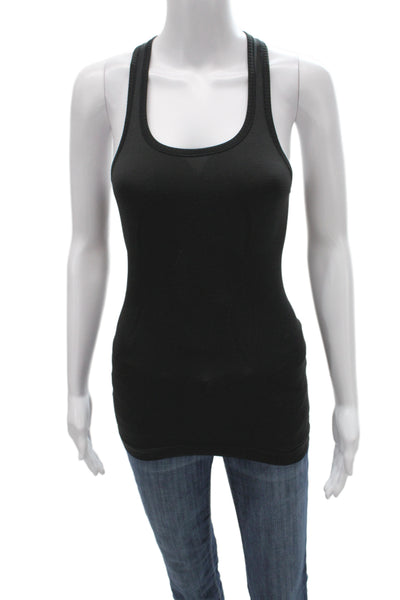 Lululemon Women Basic Black Nylon Sleeveless Round Neck Tank Size 4