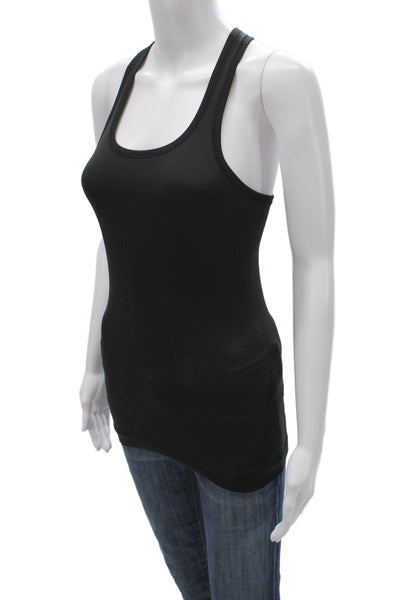 Lululemon Women Basic Black Nylon Sleeveless Round Neck Tank Size 4