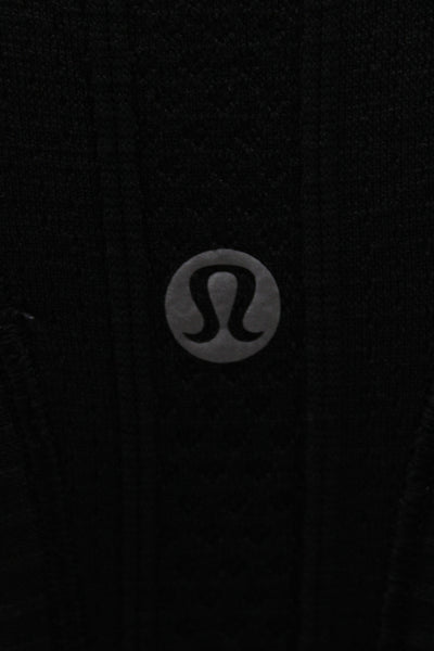 Lululemon Women Basic Black Nylon Sleeveless Round Neck Tank Size 4