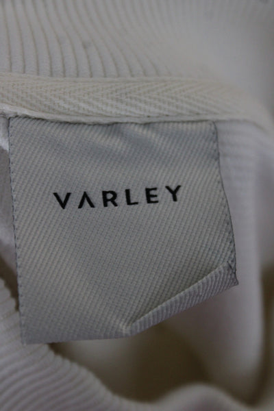 Varley Womens Pullover Sweatshirt White Mock Neck Zip Size XS