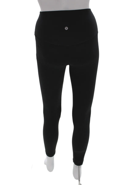 Lululemon Womens Ankle Leggings Black Nylon Size 6