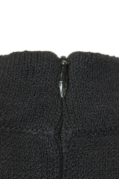 St. John Collection By Marie Gray Women Sweater Dress Black Knit Size 12