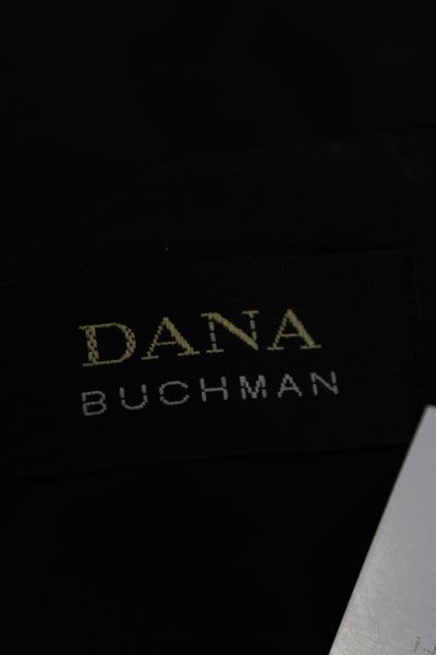 Dana Buchman Women Sheath Dress Black Square Neck Zip Size 14