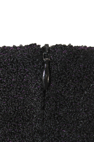 St. John Women Sheath Black Floral Wool Knee Length Dress Size 14