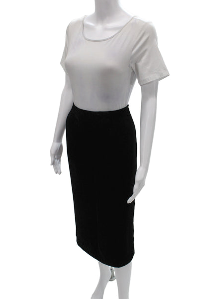 Dana Buchman Womens Black Straight Pencil Skirt Viscose Silk Blend Size 14
