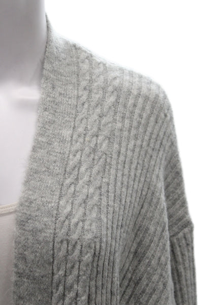 Miss Selfridge Women Cardigan Gray Long Sleeve Classic Size 6