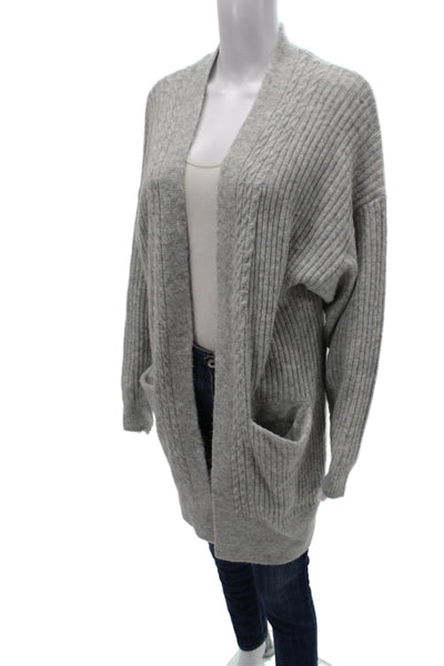 Miss Selfridge Women Cardigan Gray Long Sleeve Classic Size 6