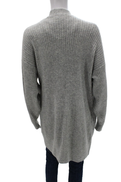 Miss Selfridge Women Cardigan Gray Long Sleeve Classic Size 6
