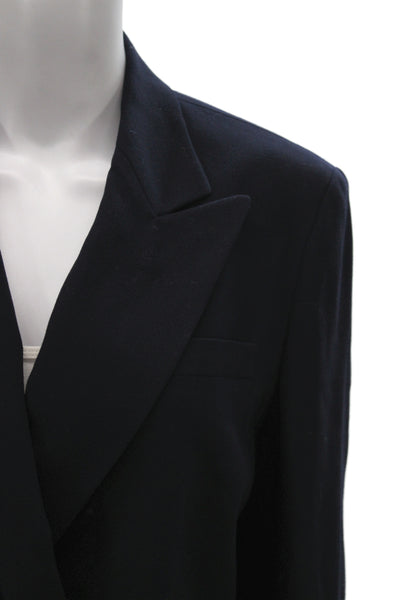 Lauren Ralph Lauren Womens Linen Blazer Dark Blue Long Sleeve Size 6