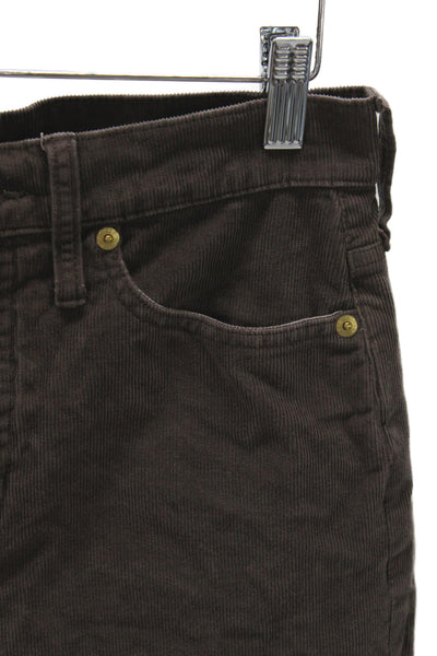 J Crew Unisex Brown 90s Pants Button Closure Size 26