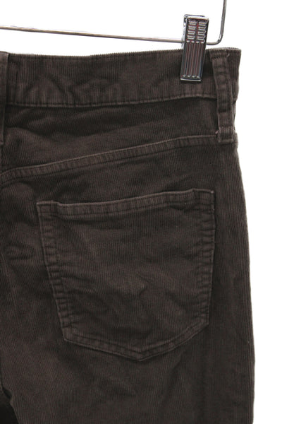 J Crew Unisex Brown 90s Pants Button Closure Size 26