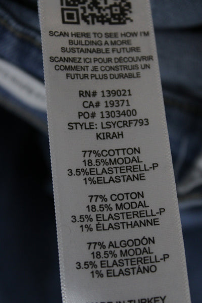 Frame Womens Ankle Cropped Jeans Blue Button Mid Rise Size 26