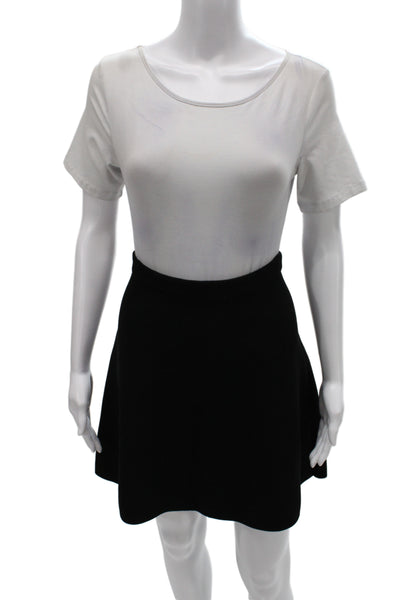 Theory Womens A-Line Skater Skirt Black Size PP