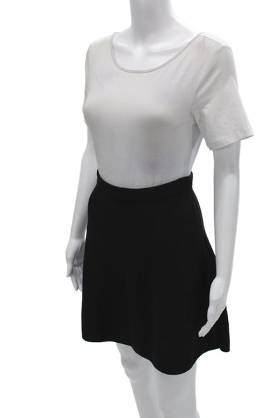 Theory Womens A-Line Skater Skirt Black Size PP