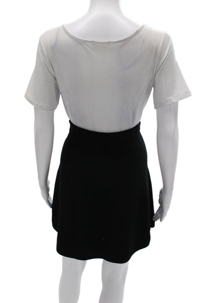 Theory Womens A-Line Skater Skirt Black Size PP