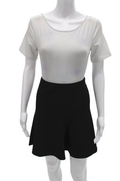 Theory Women A-Line Flare Black Skirt 70% Triacetate 30% Polyester Size 2