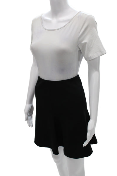Theory Women A-Line Flare Black Skirt 70% Triacetate 30% Polyester Size 2