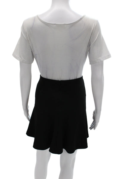 Theory Women A-Line Flare Black Skirt 70% Triacetate 30% Polyester Size 2