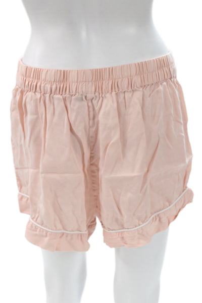 Ettitude Womens Cotton collared Top SleepWear Set Pink Size L