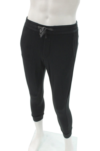 Bonobos Mens Black Ankle Cropped Jogger Pants Button Closure Size S