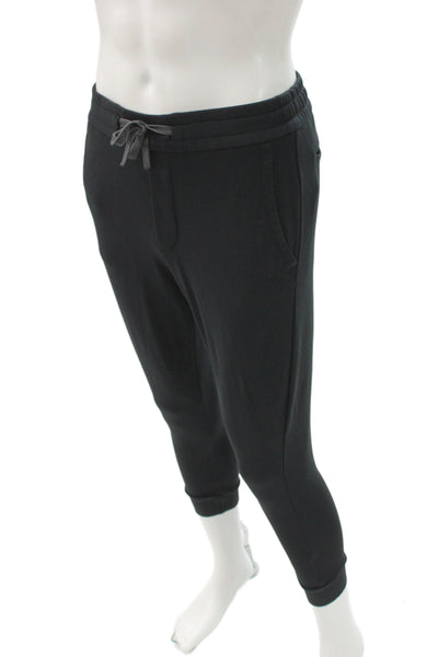 Bonobos Mens Black Ankle Cropped Jogger Pants Button Closure Size S