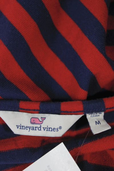 Vineyard Vines Womens Denim Striped Sweater Dress Dark Blue Long Sleeve Size M