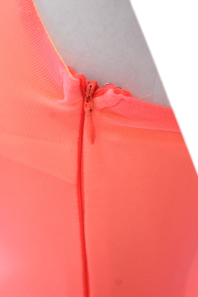 Superdown Womens Bodycon Slip Dress Pink Square Neck Zip 90s Size XS