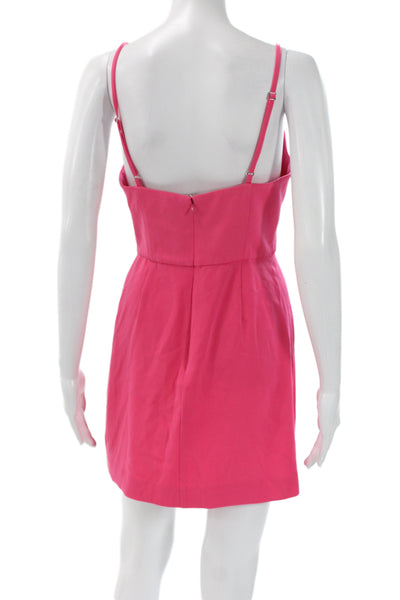 NBD Womens Mini Sundress Pink Polyester Spandex Sleeveless Size S