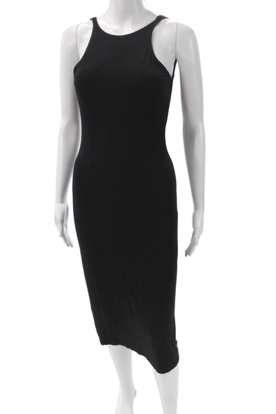 Lovers + Friends Womens Bodycon Tank Midi Dress Black High Neck Size S