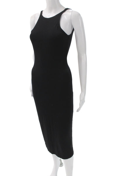 Lovers + Friends Womens Bodycon Tank Midi Dress Black High Neck Size S