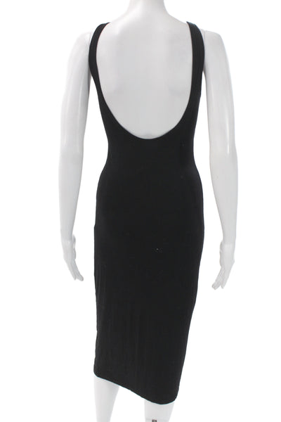 Lovers + Friends Womens Bodycon Tank Midi Dress Black High Neck Size S