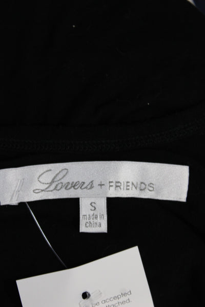Lovers + Friends Womens Bodycon Tank Midi Dress Black High Neck Size S