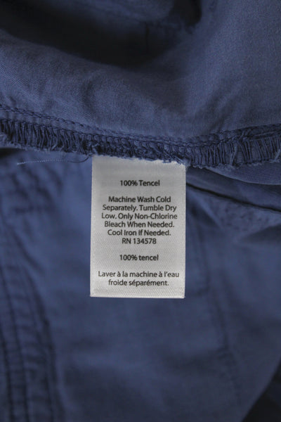 Vineyard Vines Womens Jumpsuit Collared Short Sleeve Blue Tencel Size 10