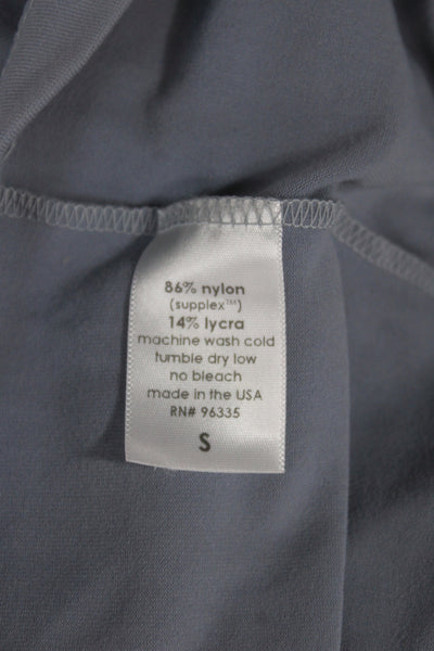Susana Monaco Women Gray Slip Dress Sleeveless Round Neck Poly Spandex Size S