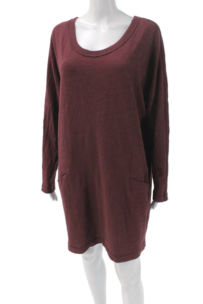 Rag & Bone Jean Women Sweater Dress Brown Cotton Long Sleeve Short Size S