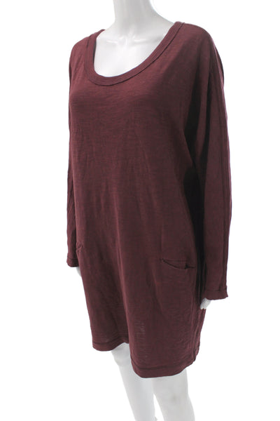 Rag & Bone Jean Women Sweater Dress Brown Cotton Long Sleeve Short Size S